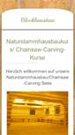 Mobile Screenshot of blockhausbau-kurs.de